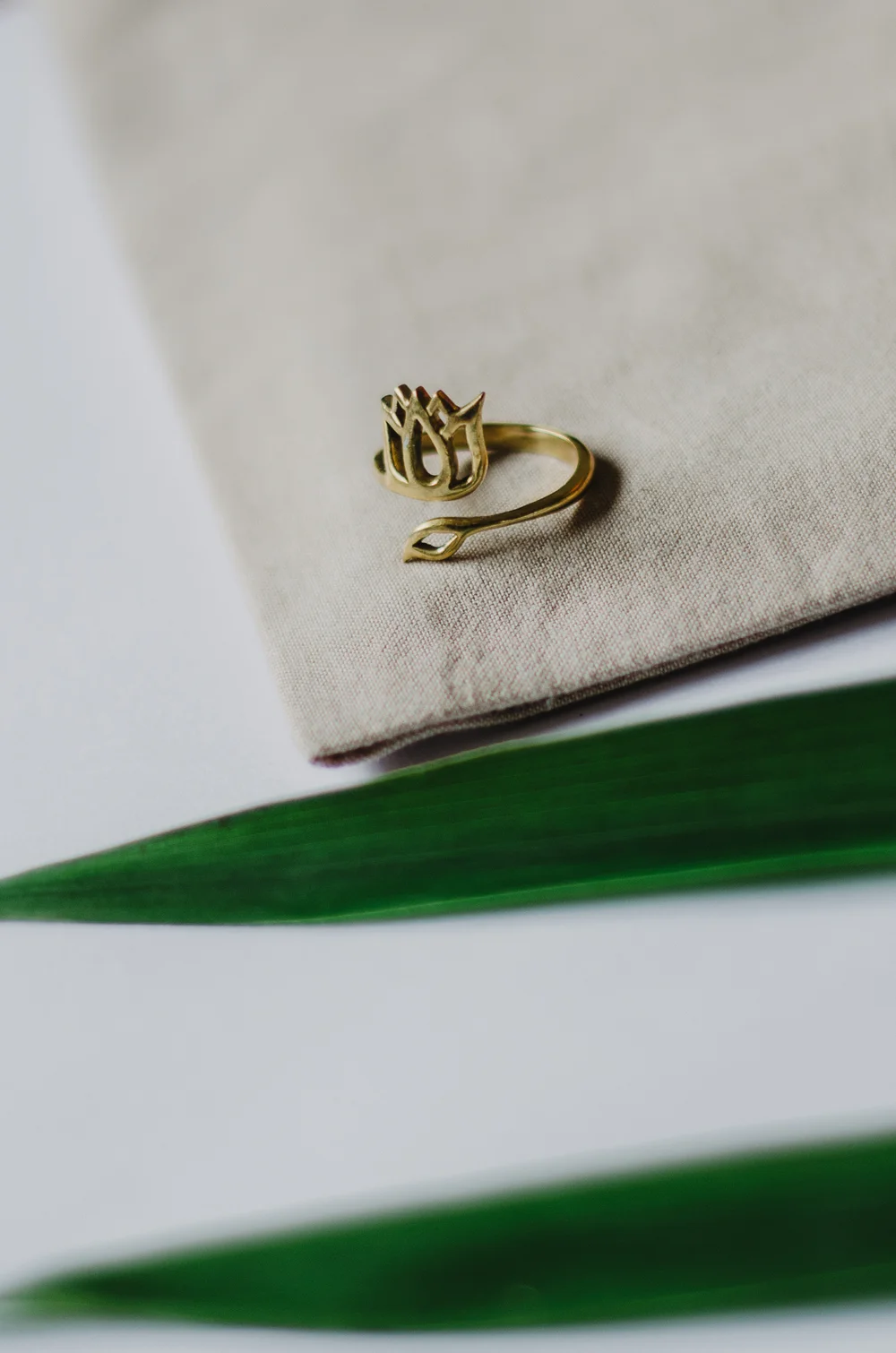 Olive Branch Signet Gldn Signet Ring Quadra Signet