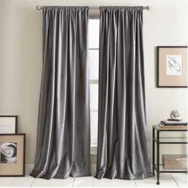 Charcoal Velvet set of two window panels- on sale $86.90 https://bit.ly/2GGplLq