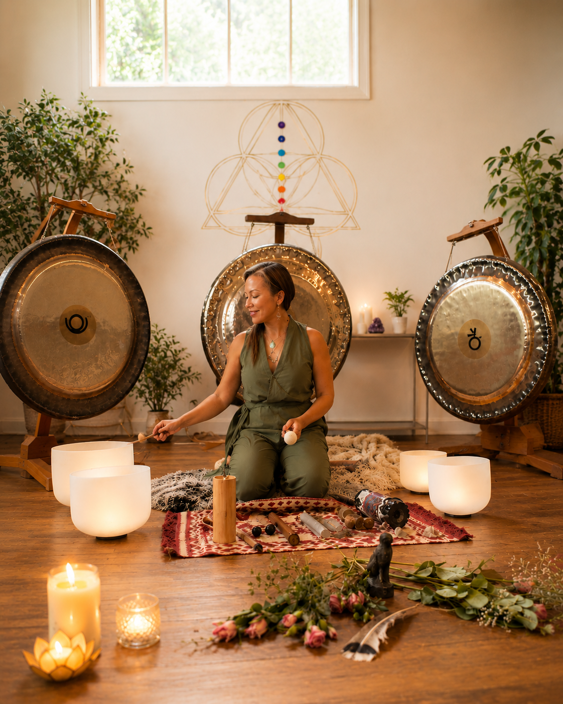 Medicine as music and sound, Bidayuh indigenous intuitive holistic healing, group sound bath events and singing with Abigail