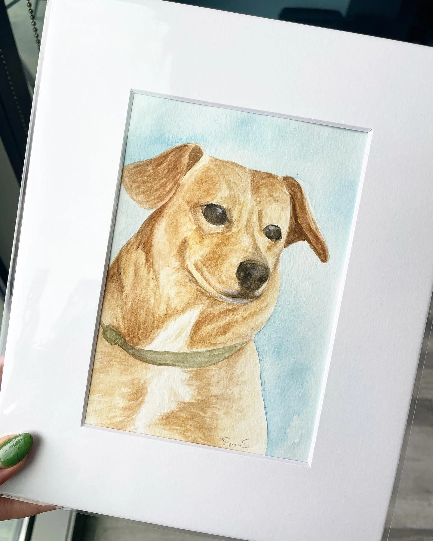 Portraits are a perfect way to remember your loved pups &hearts;️
.
#petportrait #giftideas #valentines #handmade #watercolor #painting #love #art #dogsofinstagram