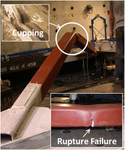 Figure 2: Traditional Special Concentric Braced Frame - Tested to Failure: Buckling and Rupture. Photos courtesy of Professor Po-Chien Hsiao.