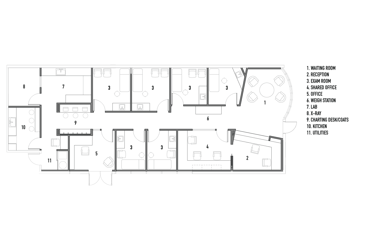 Floor plan of the clinic