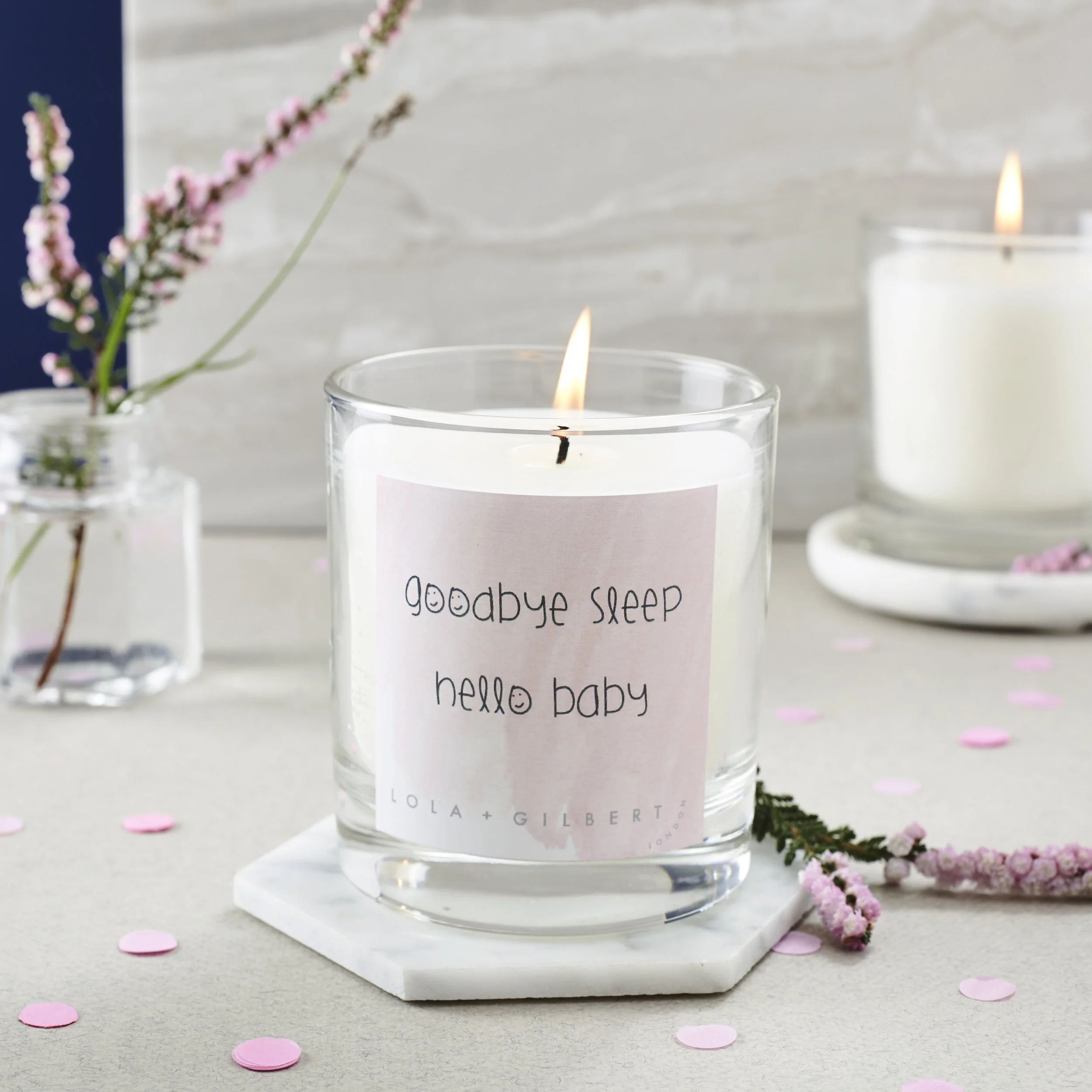 Goodbye Sleep, Hello Baby - Candle