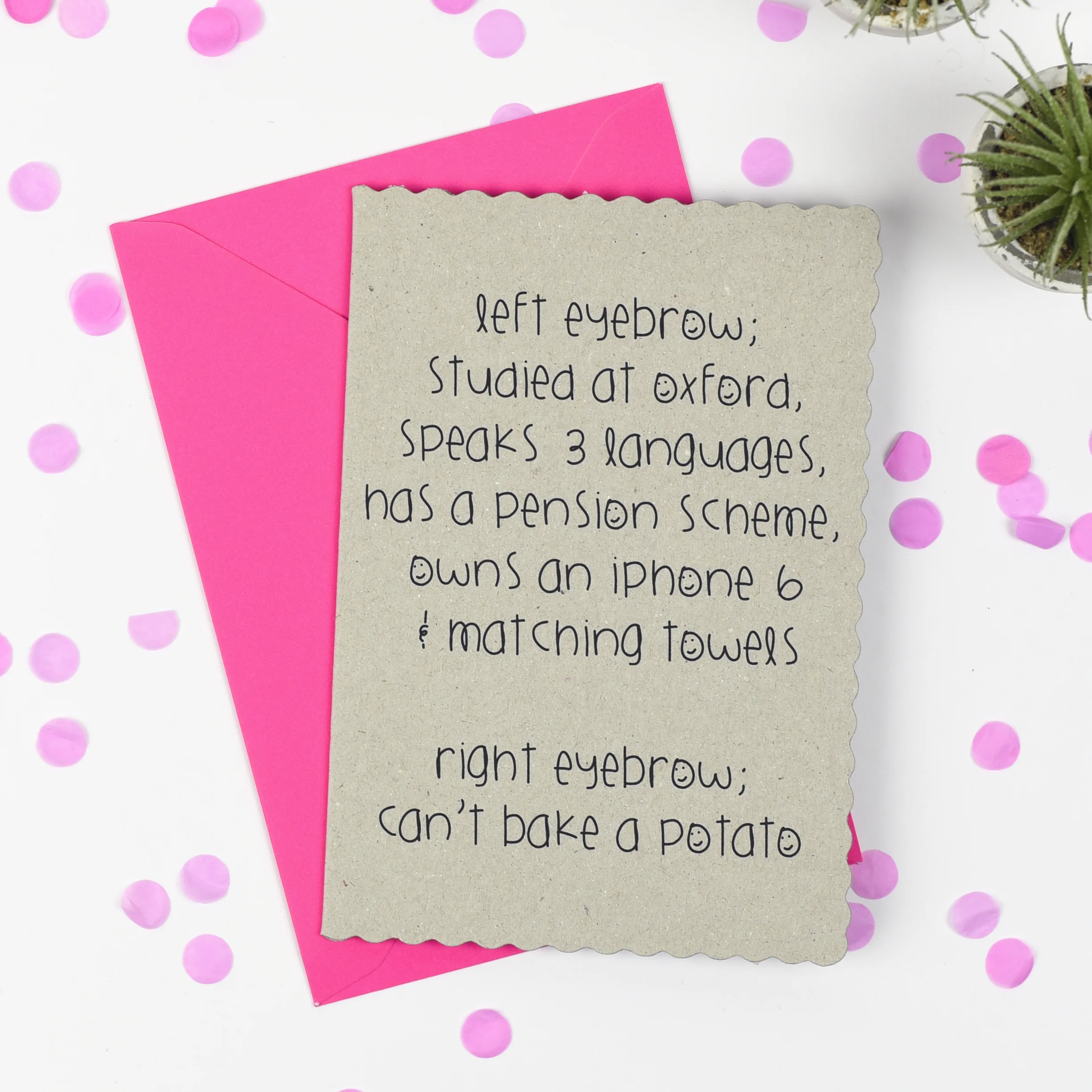 Funny Left eyebrow /Right eyebrow - Card