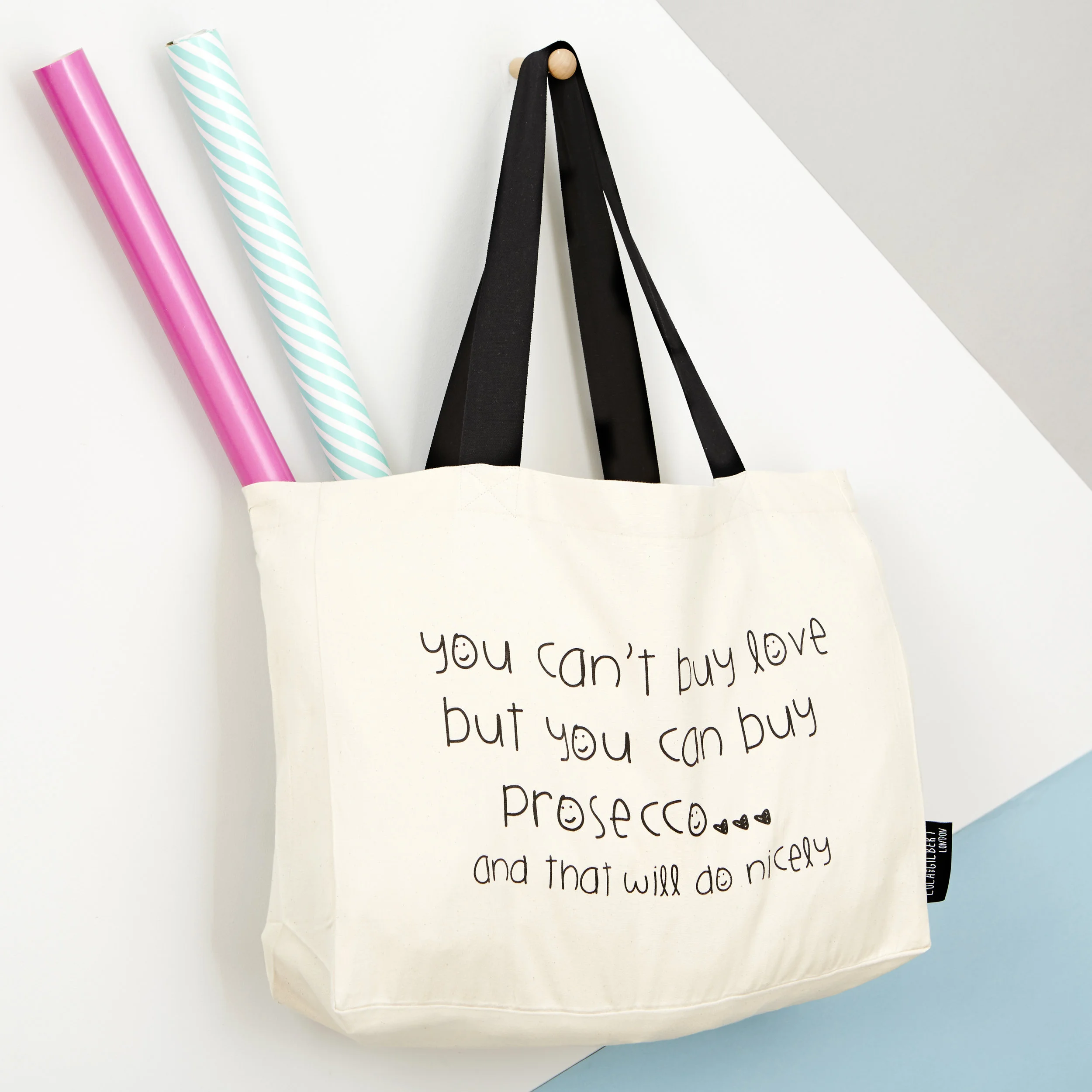 You can't buy love, but you can buy Prosecco and that will do nicely - Large Tote Bag