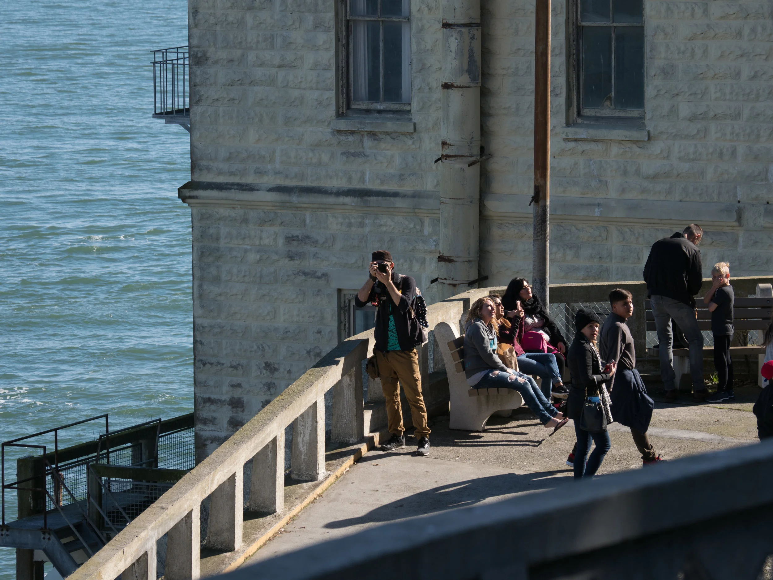 Austin on Alcatraz landing. 