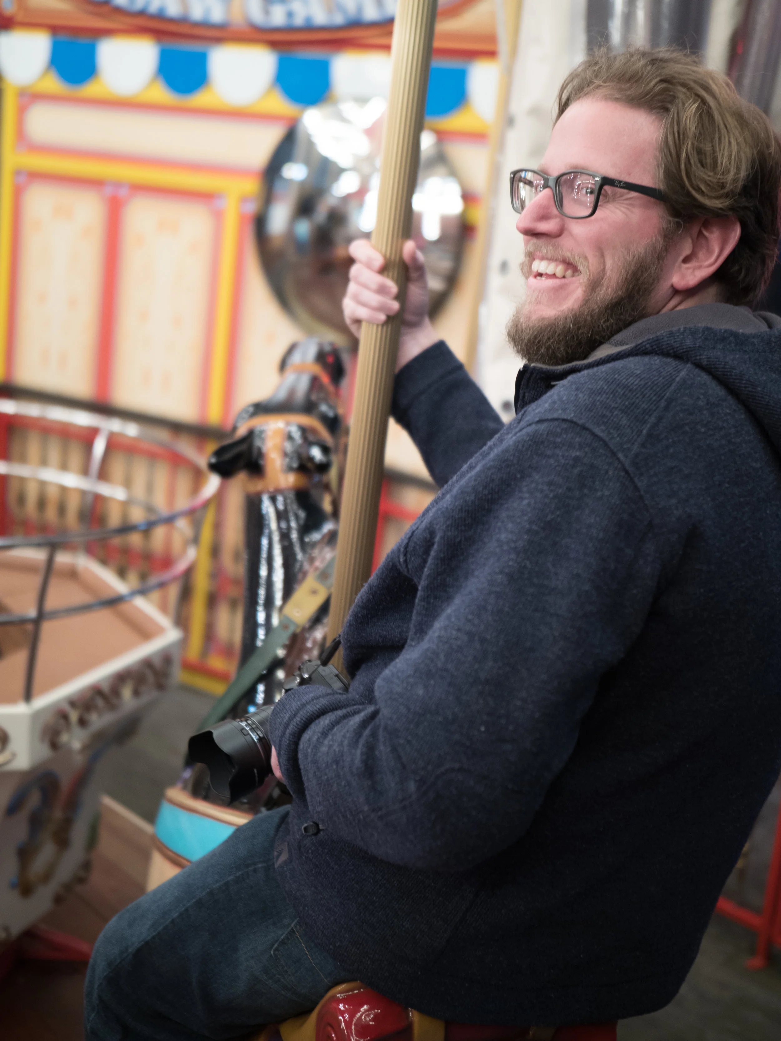 Eric on the carousel