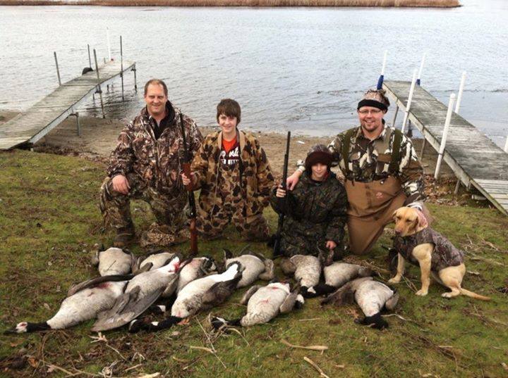 Brian hunting with his family.