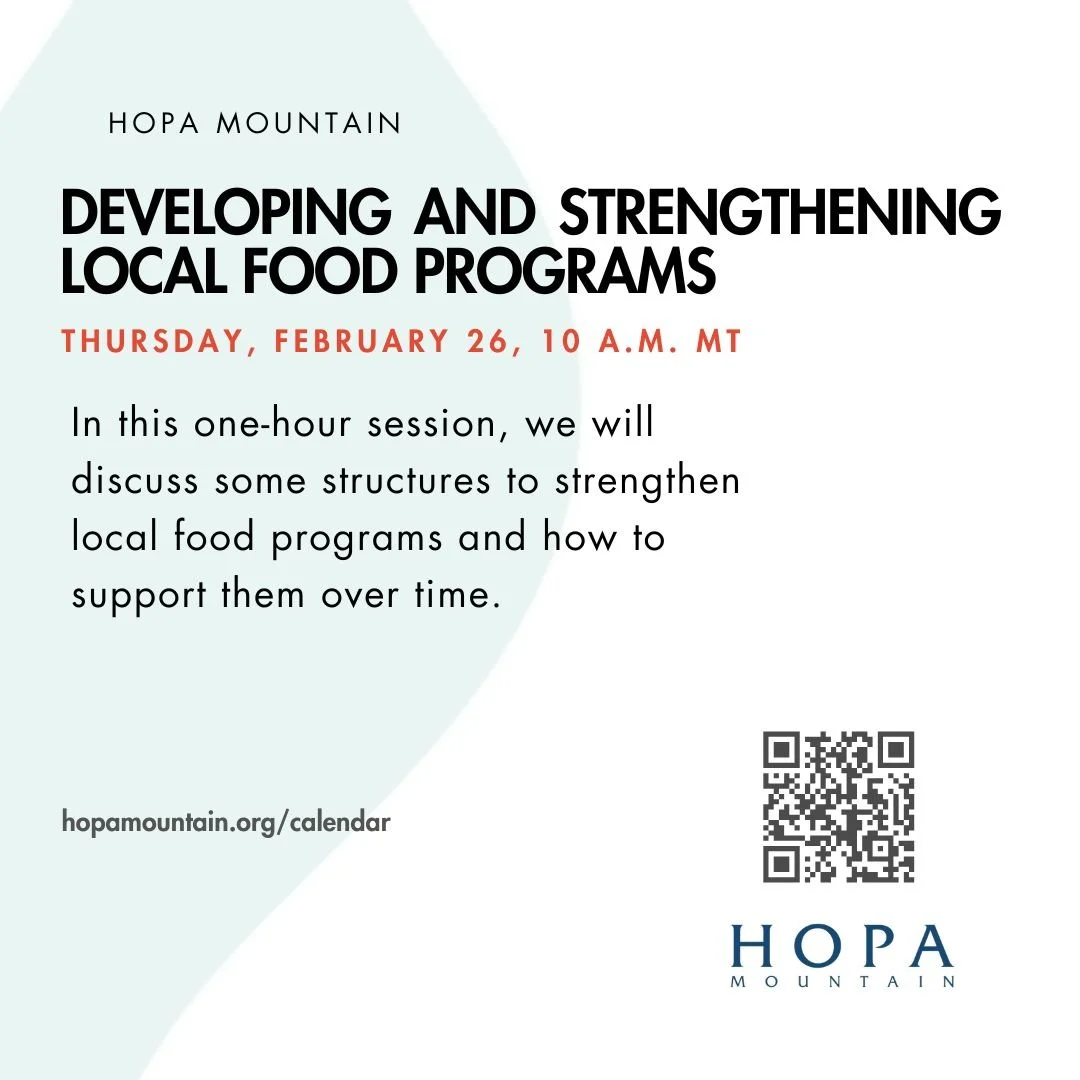 Developing and Strengthening Local Food Programs