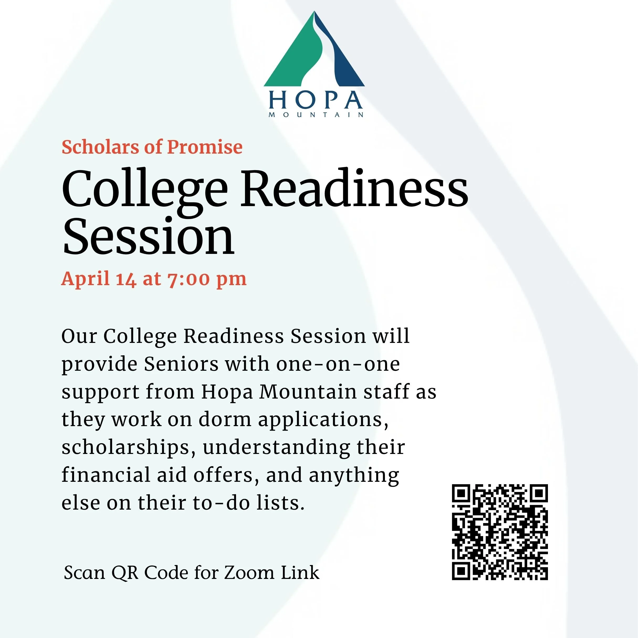 Scholars of Promise College Readiness Session (Seniors)