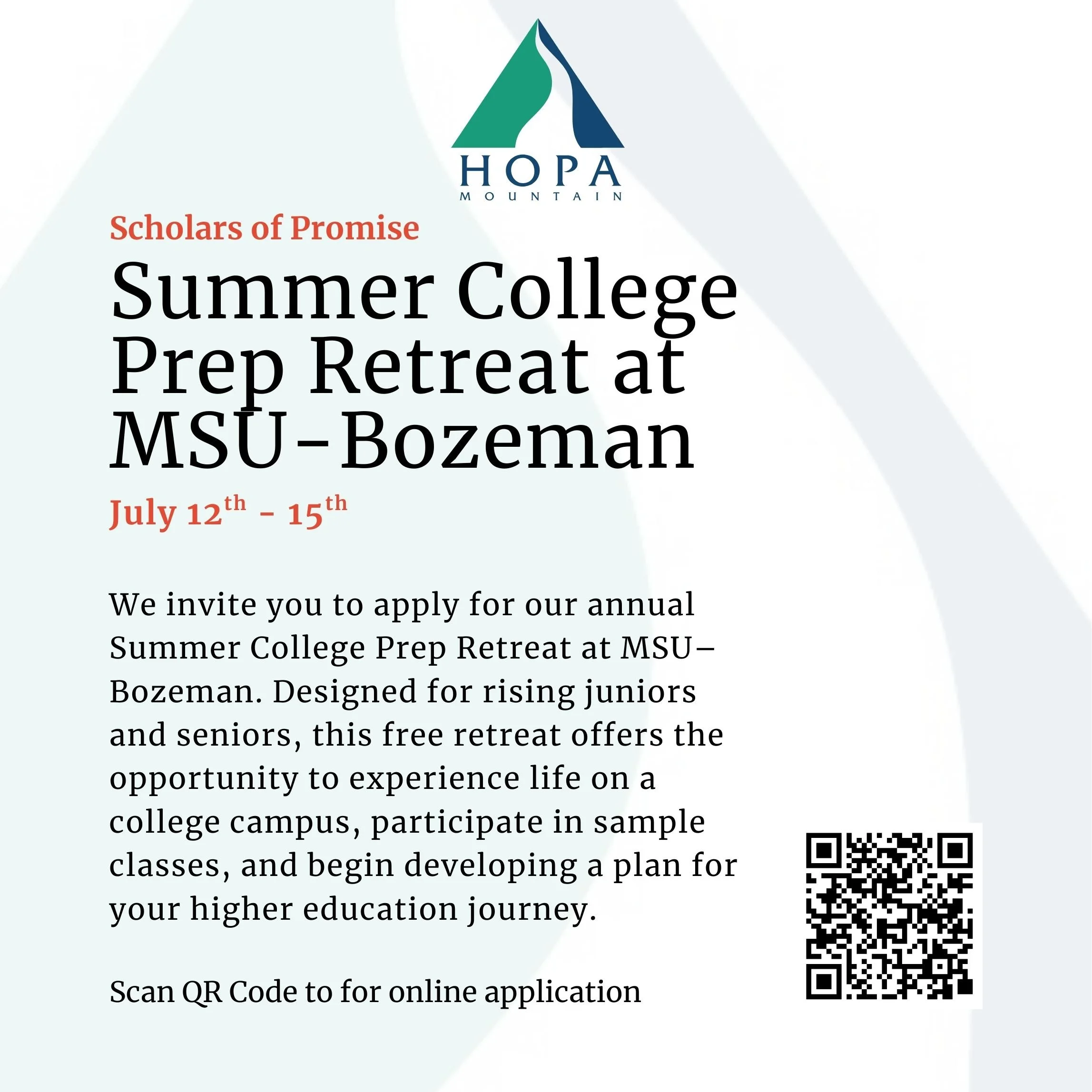 Scholars of Promise Summer College Prep Retreat