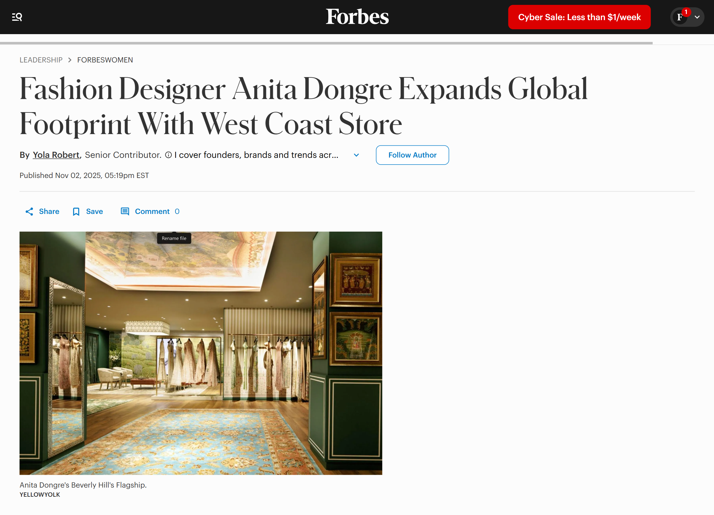 Arturo + Lauren Images in Forbes