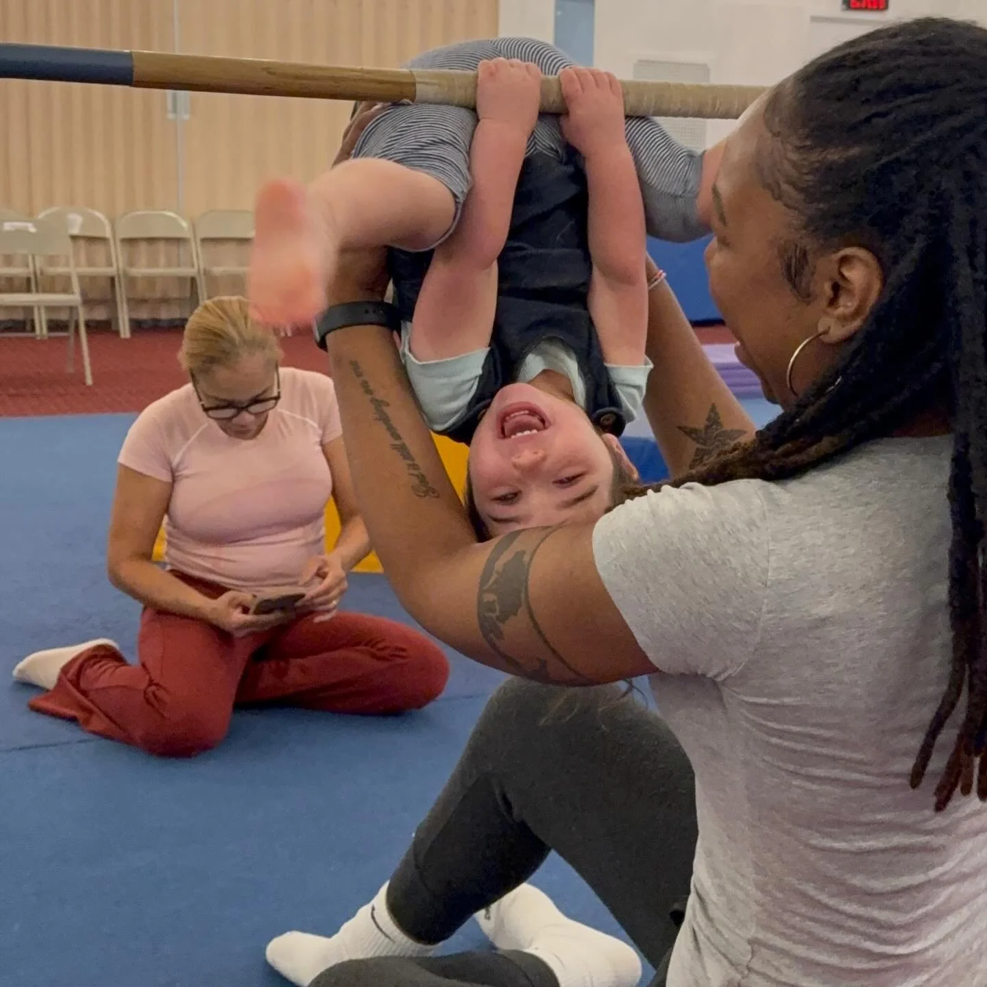 PSA: Due to staffing, this afternoons classes, Beginner Tumbling (3:20p), Boys Advanced Tumbling (4:10p), and Girls Advanced Tumbling (5:00p), will be CANCELLED. 

Open Play will run from 3pm to about 6pm. All ages are welcomed!