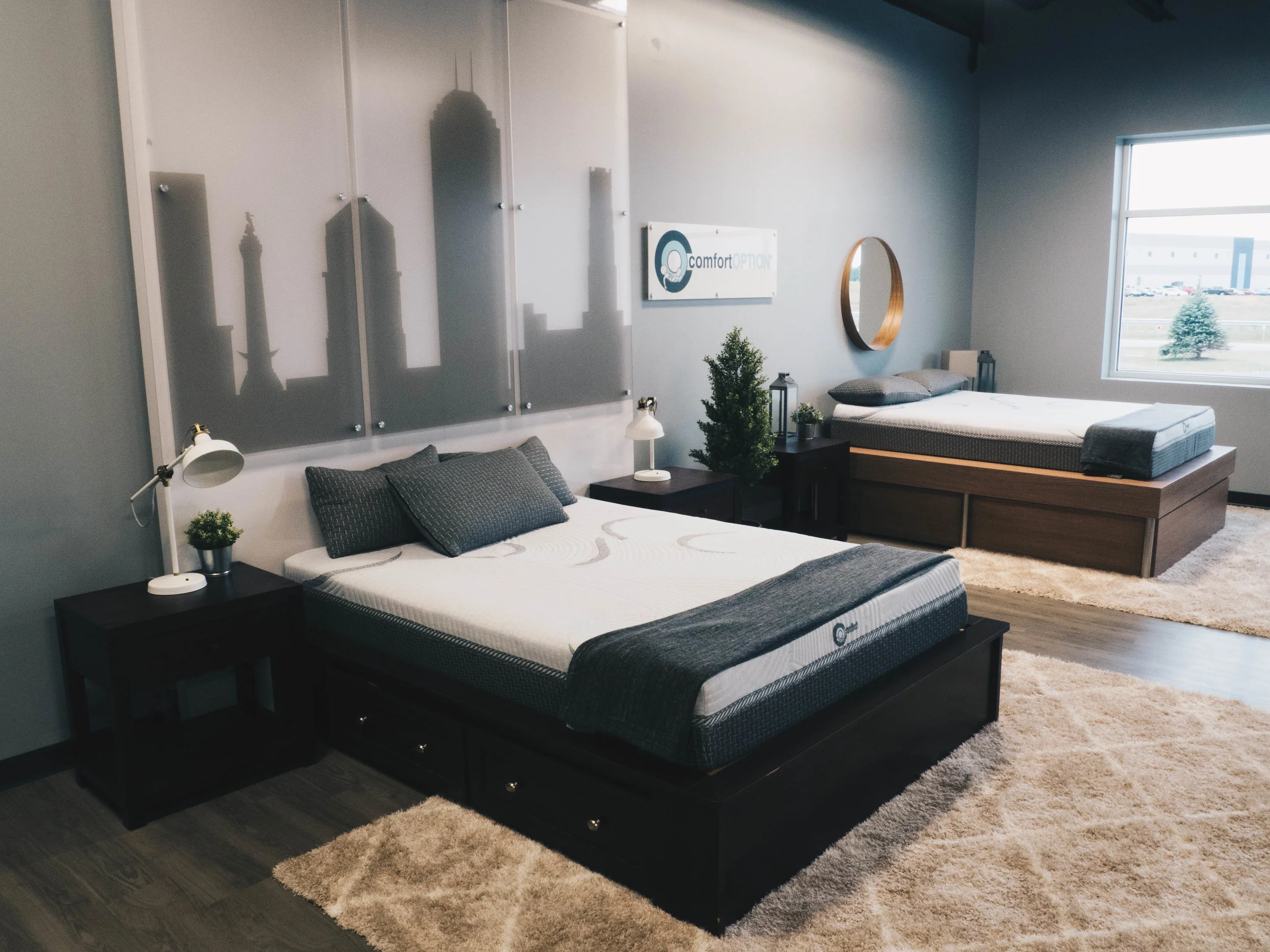 Comfort Option mattress showroom, attached to our manufacturing facility.