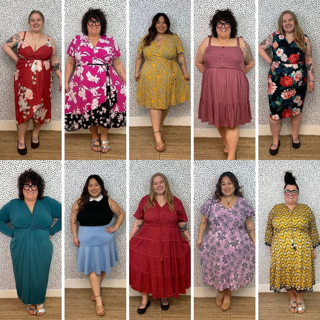 We've got a rainbow of goodies on our website! 🤩 Are you into color or the black and white? 

These goodies are not on our sales floor so make sure to get them exclusively on our website! 

www.cakeplussize.com/online