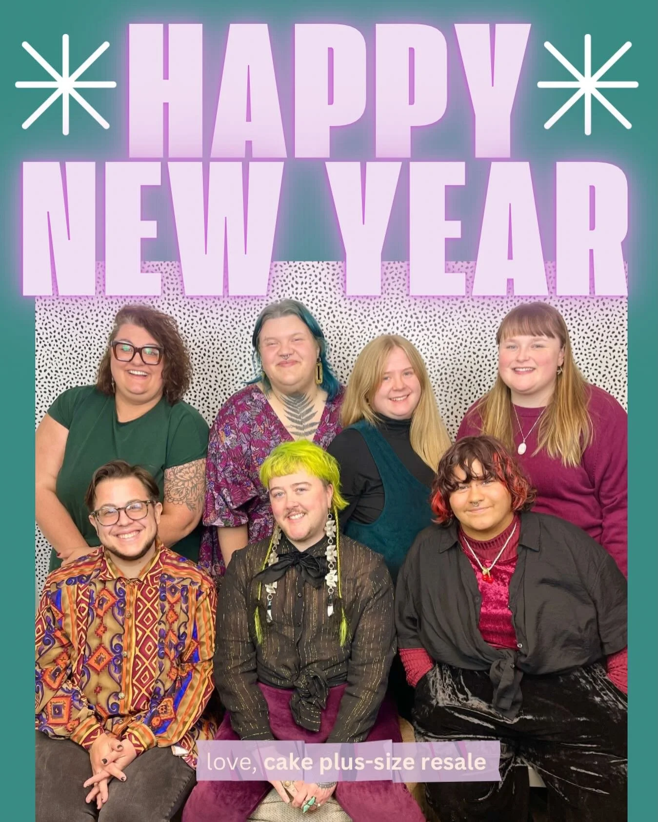 Happy New Year, beautiful people! 

In 2026, let&rsquo;s&hellip;
stay fat. 
shop small.
fight injustice. 
be in community. 
let joy in. 

love, cake plus-size resale