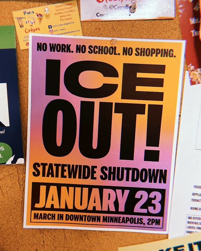 Hell yeah, we&rsquo;re participating in the statewide strike happening on Friday! 

We&rsquo;ll be closed Friday, January 23rd in support of the unified statewide pause in daily economic activity! A huge number of community organizations and unions a