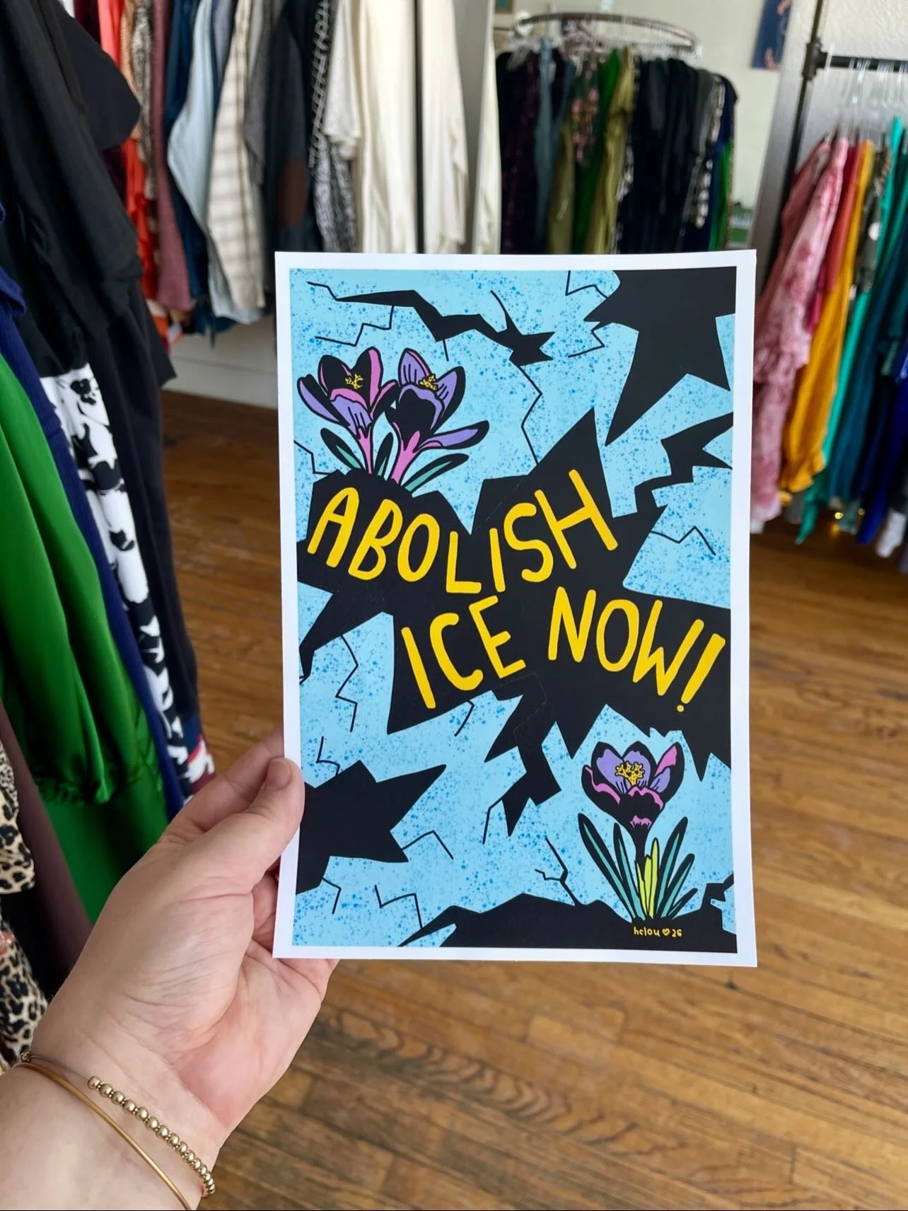 More anti-ICE prints available this week at Cake! Free to anyone who wants them! 💕

These are from a free download pack from @justseeds !! 😍 Prints from @hclou @jackiedoucetteart and @miriamkleinstahl ! We have these along with @allarewelcomehere.u