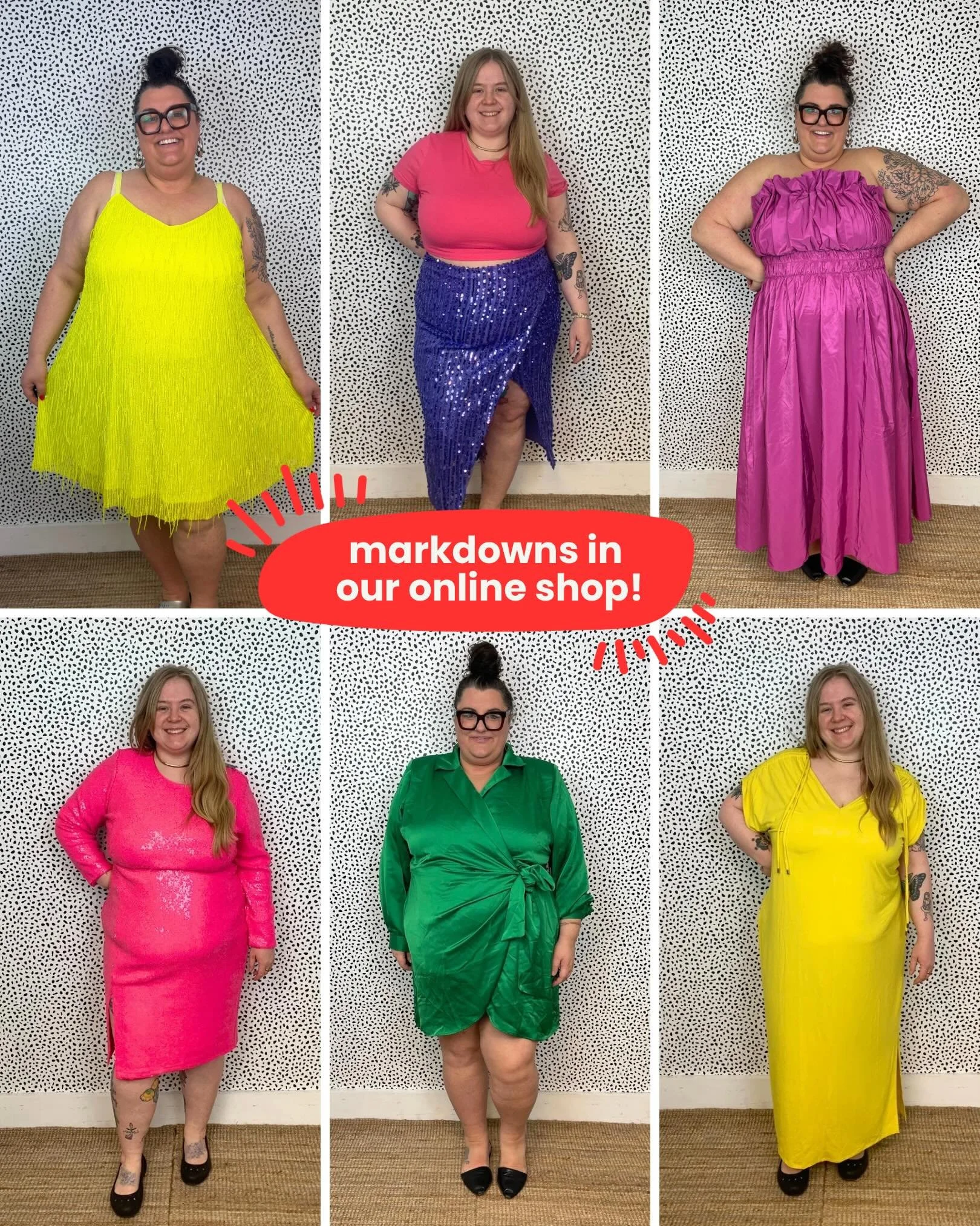 Sales all around! New markdowns in our online shop! 
🛍️ Continued free shipping on orders $100+. No code needed.

Reminder: Online shop items are available exclusively on our website. They&rsquo;re not on our sales floor. Purchase online for US ship