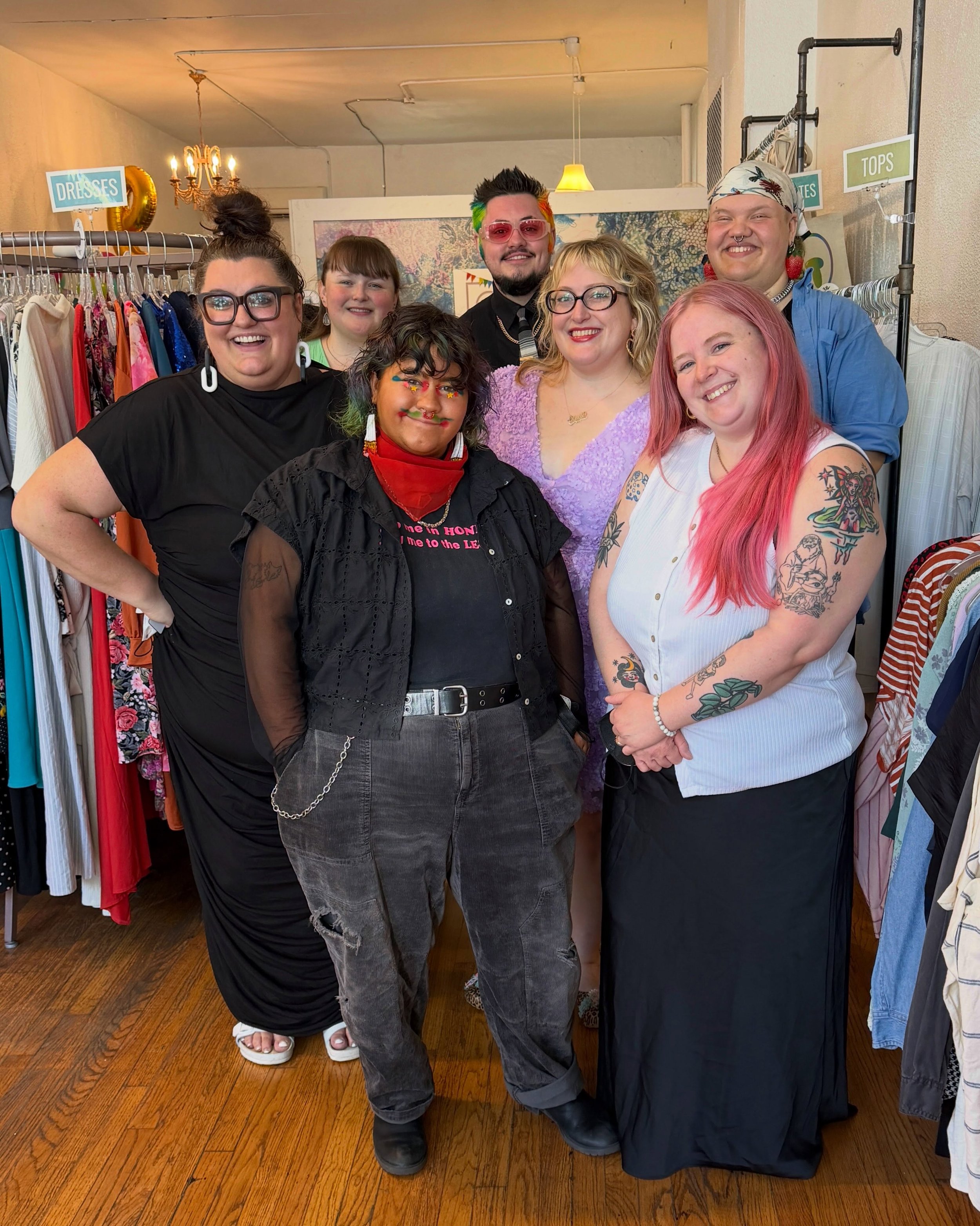 THANK YOU! From all of us at Cake Plus-Size Resale! 
Thanks for nine great years! Here&rsquo;s to another!! 🎉💕

P.S. First full team photo of our current amazing crew! ✨