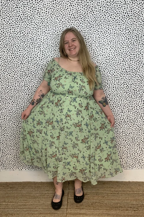halter neck green dress Green Wavy Trim Halter Neck Lenzing™ Ecovero™ Euroflax™ Mini Dress main image 0