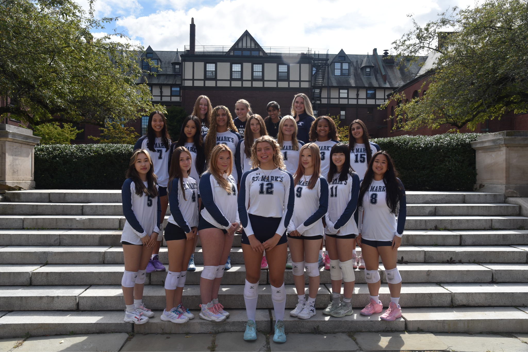 The varsity girls’ volleyball team