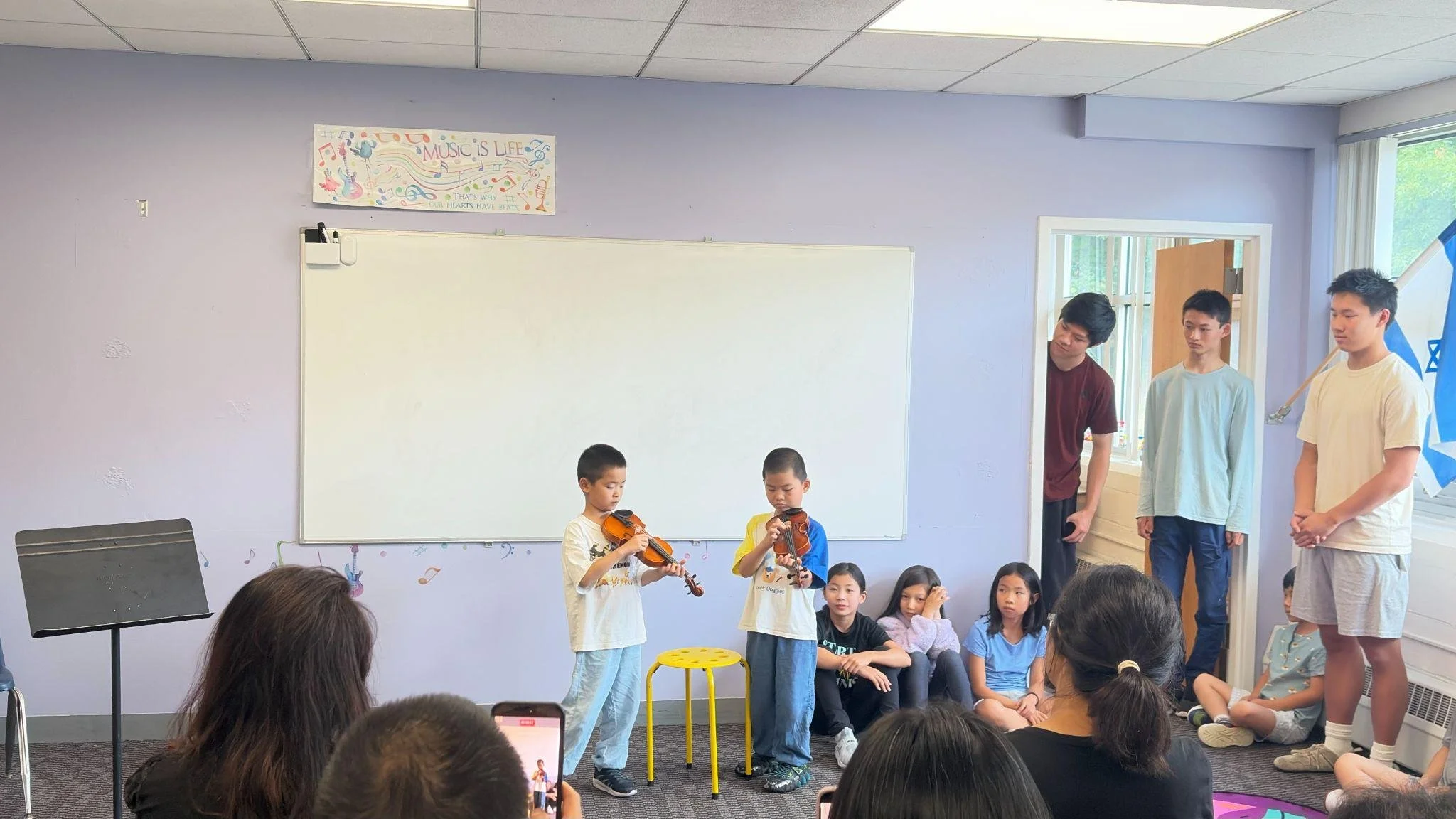 A scene from the education research and Stringclusive projects