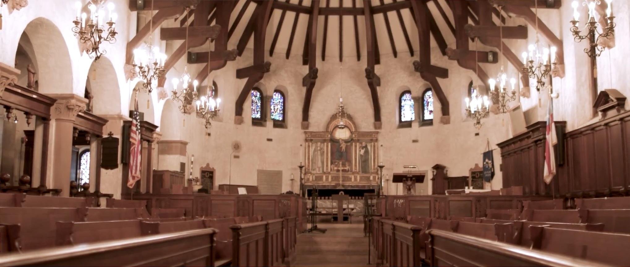 The interior of the chapel
