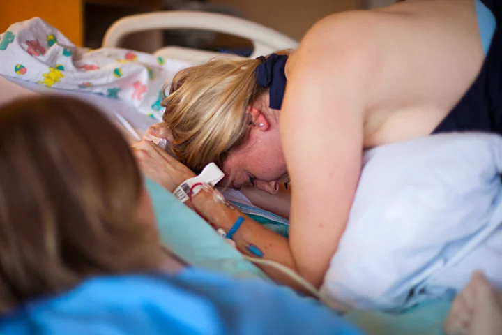 The midwife lets Shannon know that her baby will be born with the next couple of pushes. Does she want someone to go get Hal? No one is here to watch Bowie yet. It wasn't in the plans to have him in the delivery room. What will we do? "I'll watch him!" I call out at the last minute. Not really sure where that came from or what I was planning to do, but I just couldn't stand the thought of Dad missing the birth of his son.