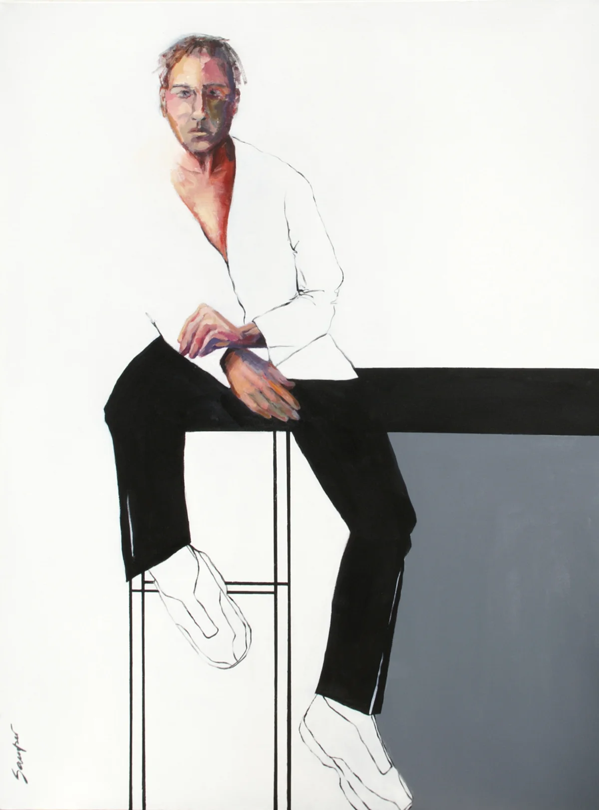  EVERYTHING IS POSSIBLE   Acrylic on canvas&nbsp;  30 in. x 40 in.  2010 