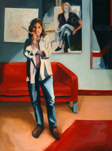 White canvas Acrylic on canvas 36 in. x 48 in 2009
