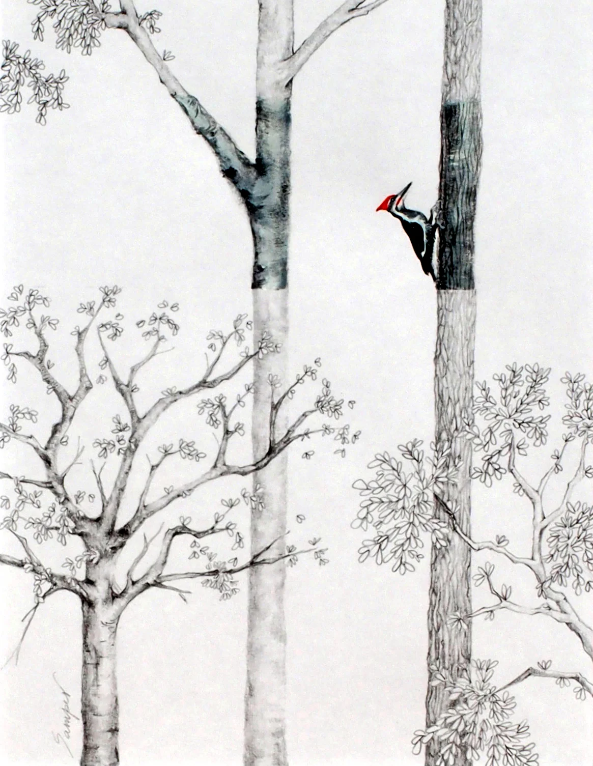 Untold Stories #6 Graphite, acrylic and oil on paper