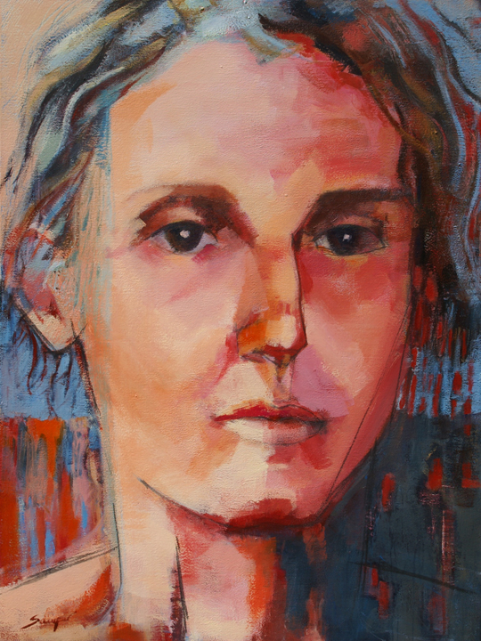  DE-CONSTRUCTING JULIA  Acrylic on canvas  30 in. x 40 in.  2010 