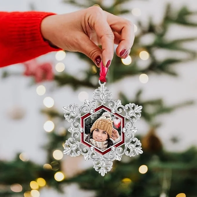 snowflake photo ornament