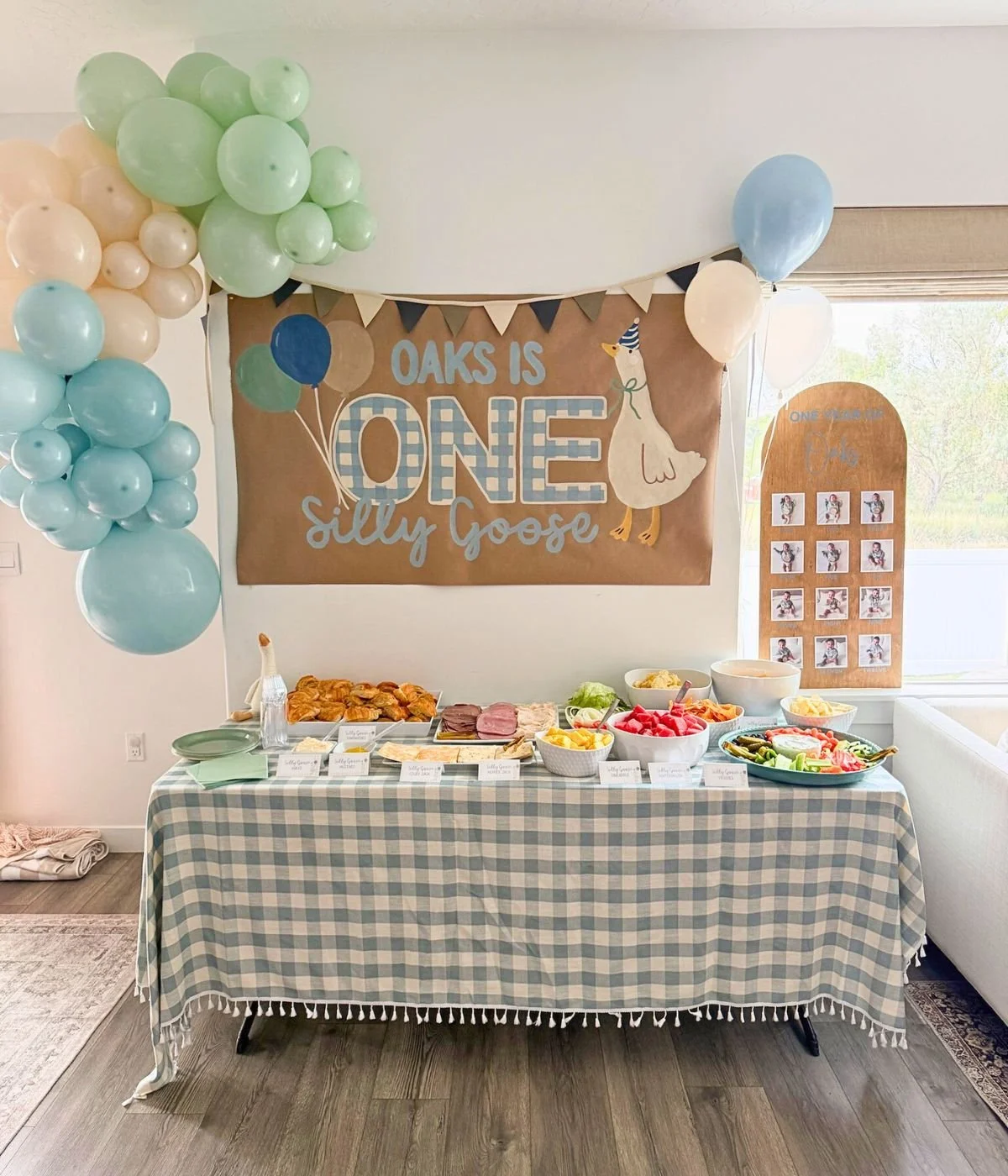 A Year of Baby Photos Turned Into the Perfect Birthday Decor
