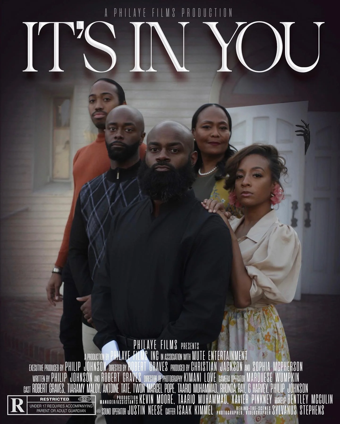 @PhilayeFilms presents @ItsinYouMovie poster! Short film coming in 2023! 📺
A problematic pastor fights for his life when a vengeful, violent spirit invades him. 👀
Follow @itsinyoumovie for updates, and stay tuned! 

Poster design: @briansface 
📸: 