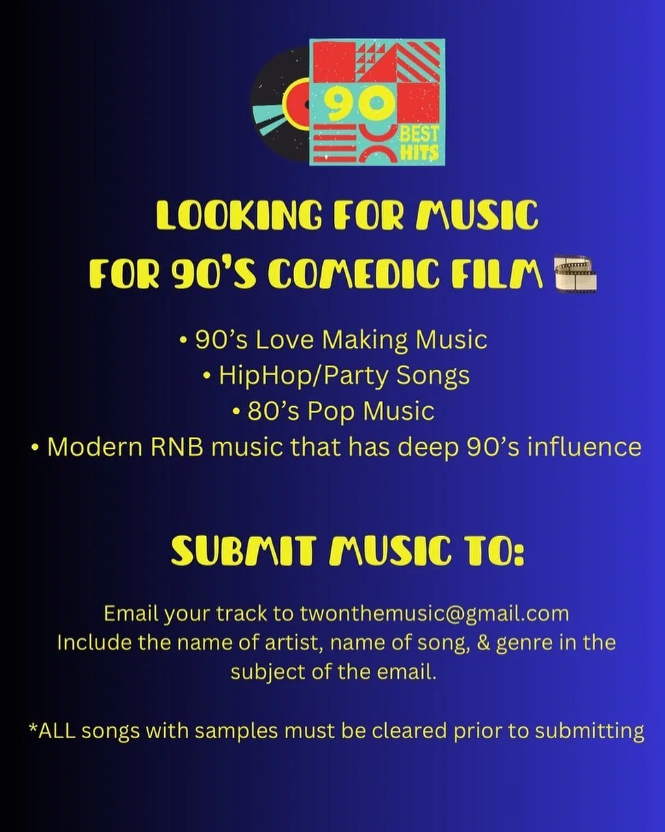 Music artists, we&rsquo;re looking for 90&rsquo;s-inspired music for our film! 
Email twonthemusic@gmail.com to submit