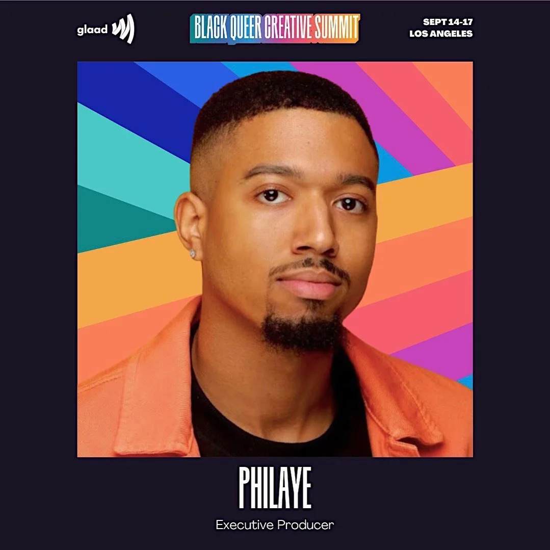 @Philaye was selected to attend and speak at @glaad's inaugural Black Queer Creative Summit powered by @gileadsciences! Joining 150 talented creatives worldwide to shape the future of Black queer creativity together!😄🚀🎨 #BlackQueerCreativeSummit #