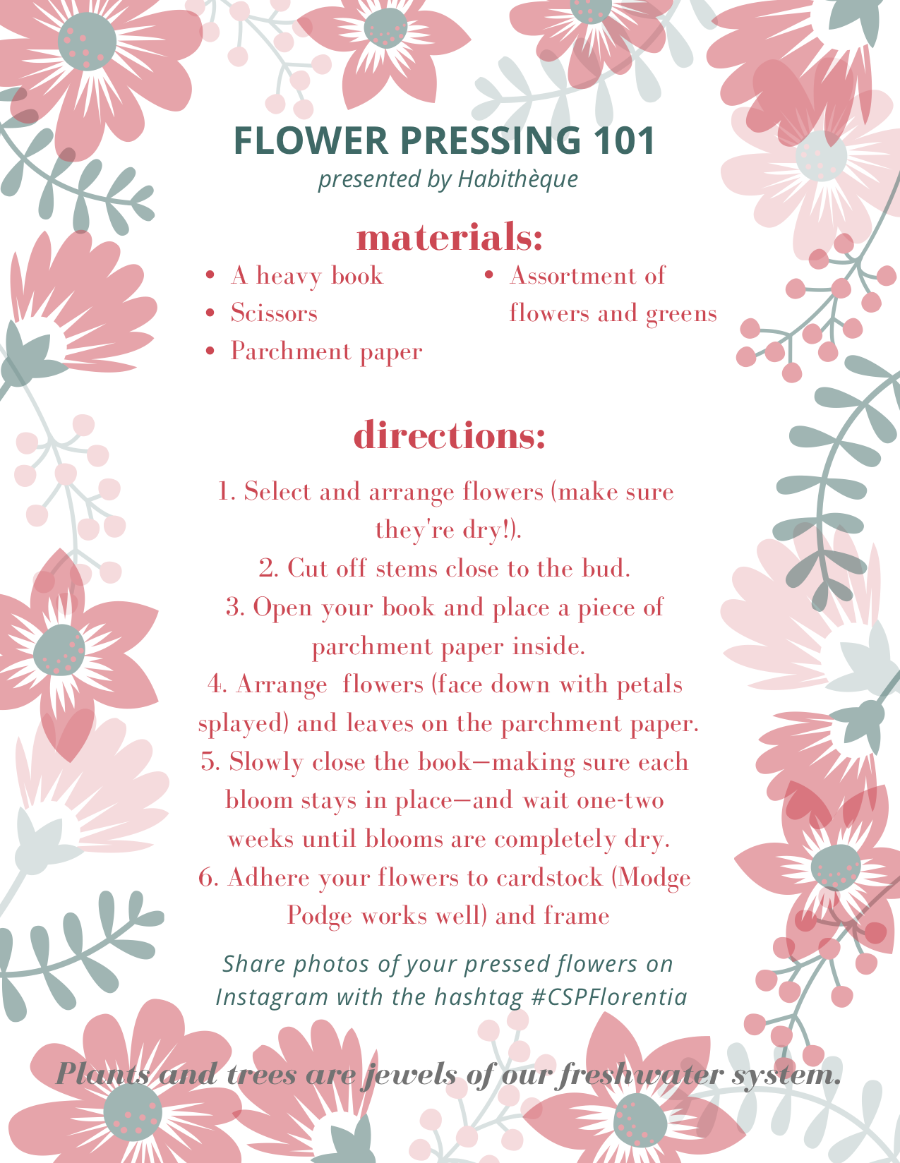 Flower Pressing — Habithèque