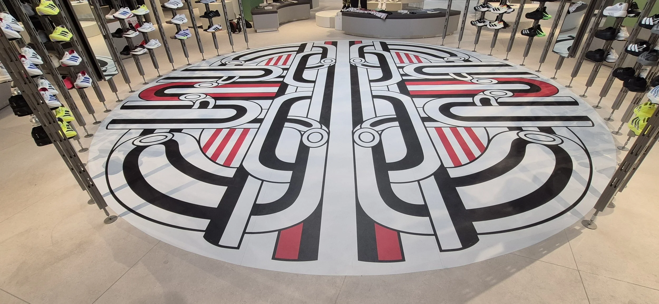 large digital print floor graphic
