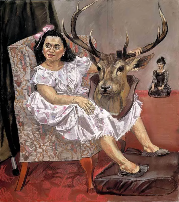 Snow White Playing With Her Father’s Trophies by Paula Rego