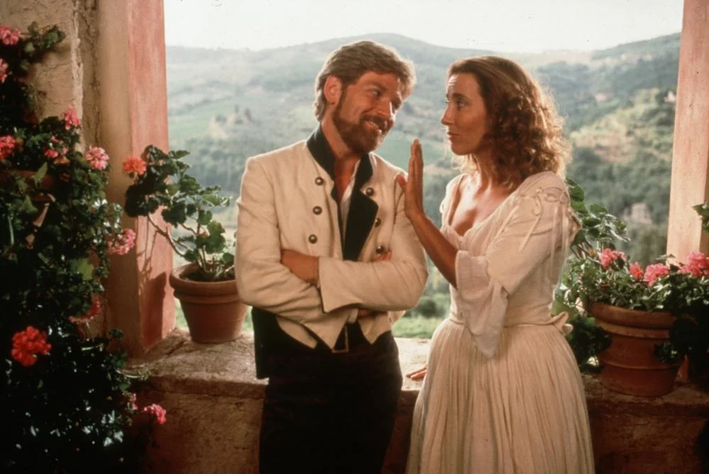 Kenneth Branagh as Benedick and Emma Thompson as Beatrice