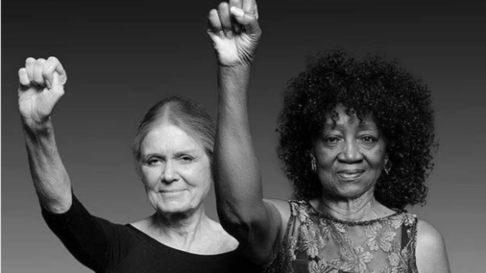 Left to right: Steinem and Davis.