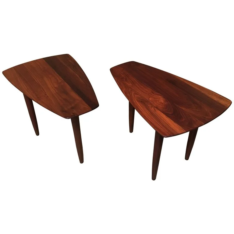 Pair of Solid American Walnut End Tables