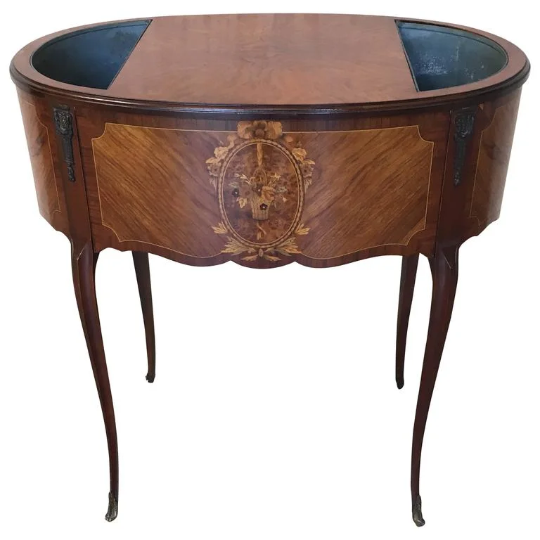 Italian Style Marquetry Jardenier Side Table