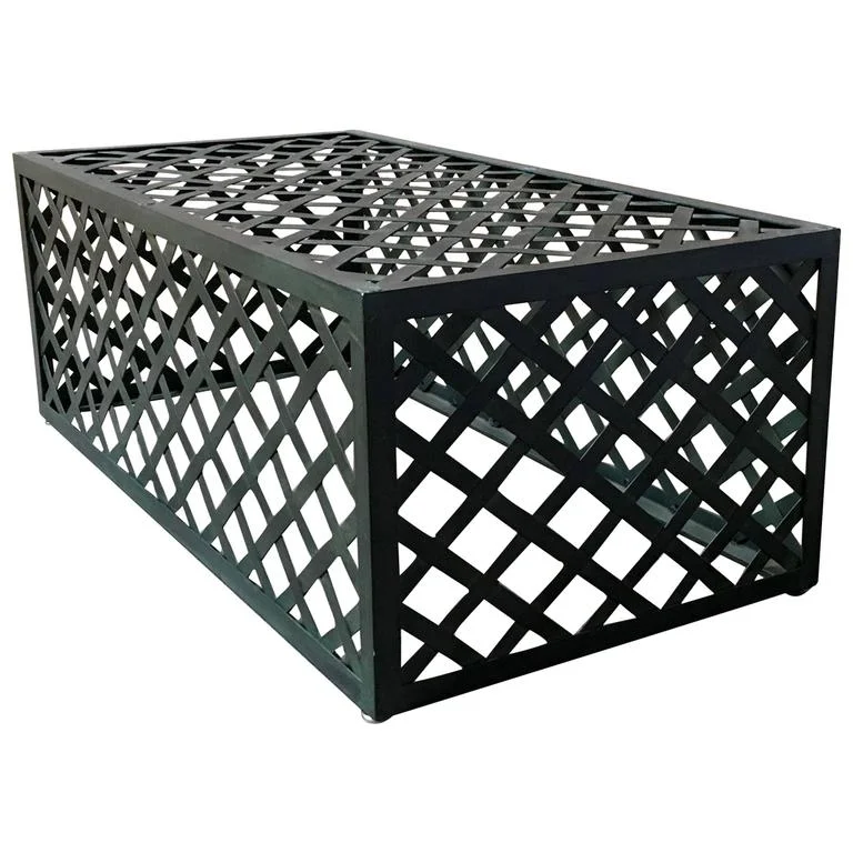 20th Century Metal Trellis Bench