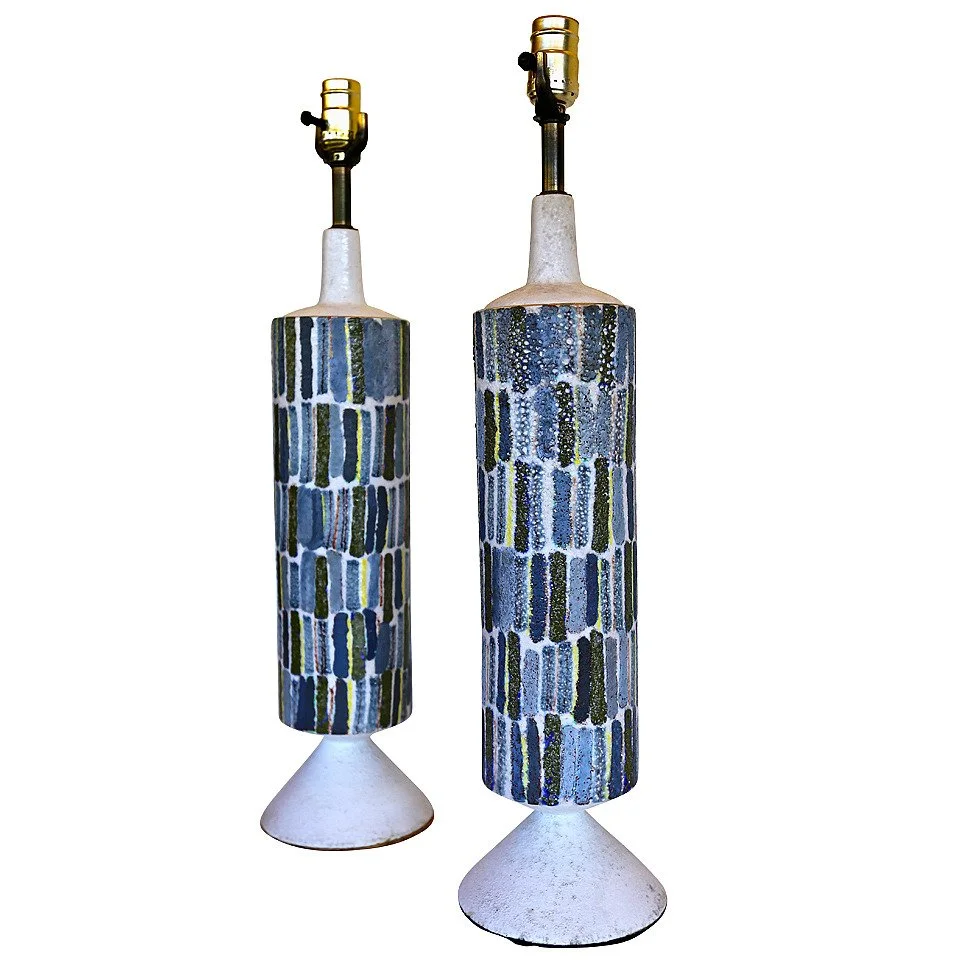 Pair of Raymor Ceramic Table Lamps