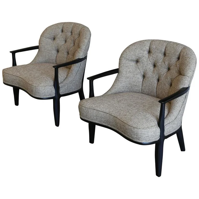Pair of "Janus" Chairs by Edward Wormley for Dunbar