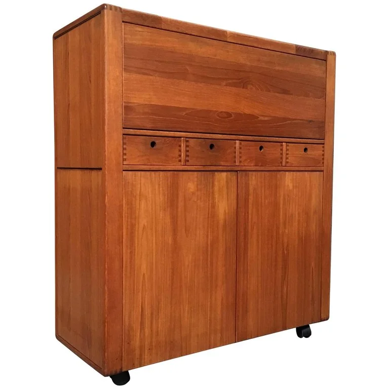 Danish Teak Dry Bar on Castors