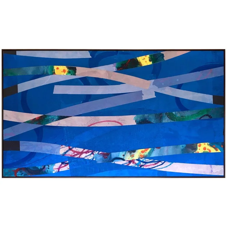 20th Century Acrylic Mixed-Media Painting